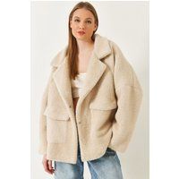 Oversized-Mantel aus weichem Kunstfell