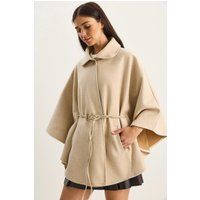 Strukturierter Oversize-Cape-Mantel