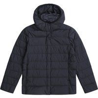 Packbare leichte Daunenjacke mit Kapuze