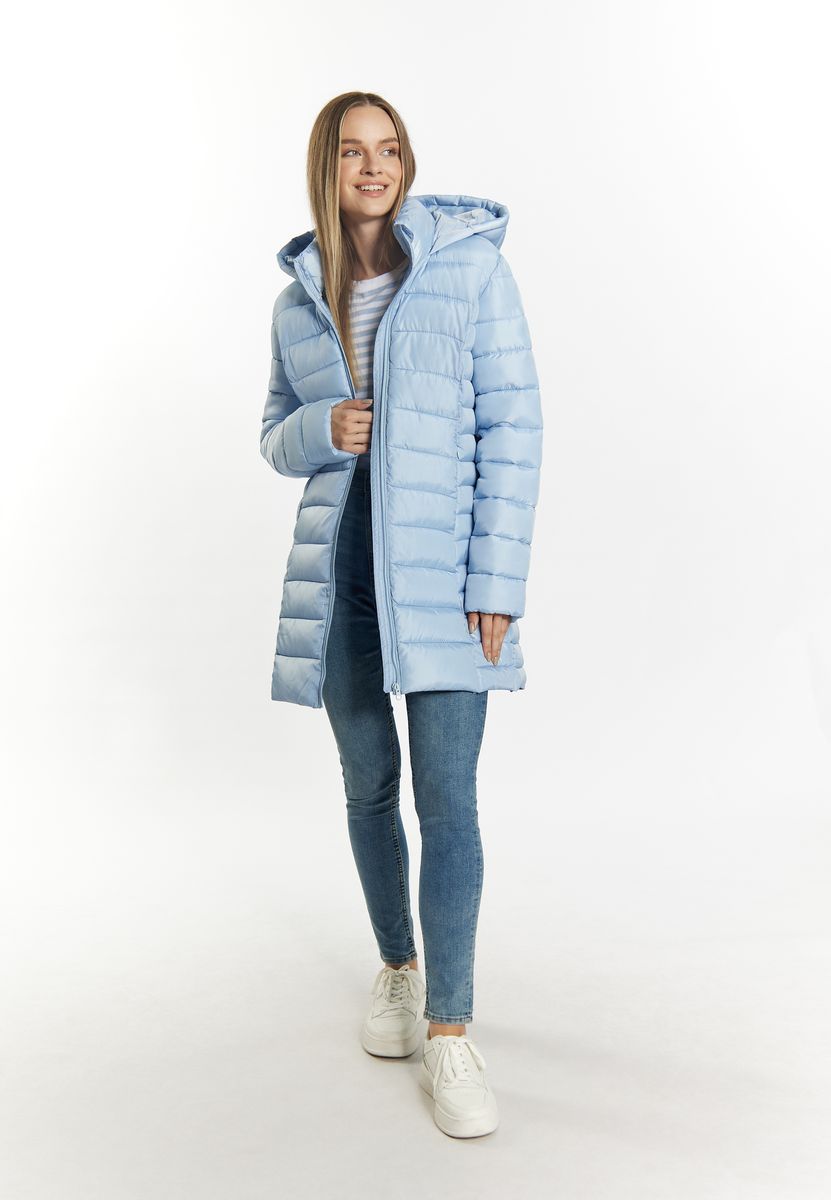Wattierter Steppparka mit Kapuze