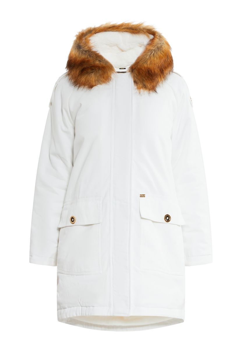Eleganter Parka mit Webpelzkapuze