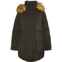 Wattierter Parka mit Kunstfellkapuze