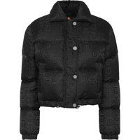 Cropped-Pufferjacke mit Hexagon-Monogramm