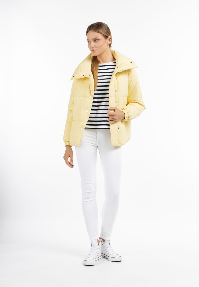 Breit gesteppte Pufferjacke mit Stehkragen