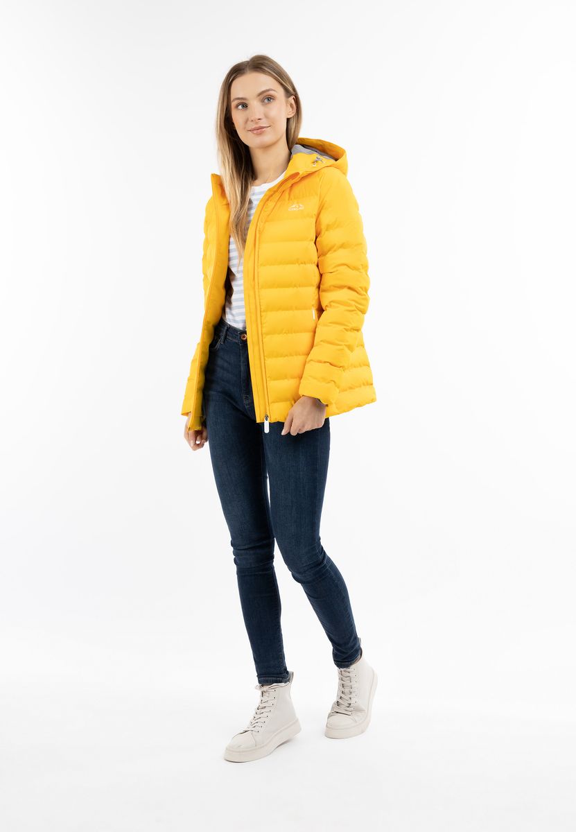 Nahtlose wetterfeste Steppjacke mit Kapuze