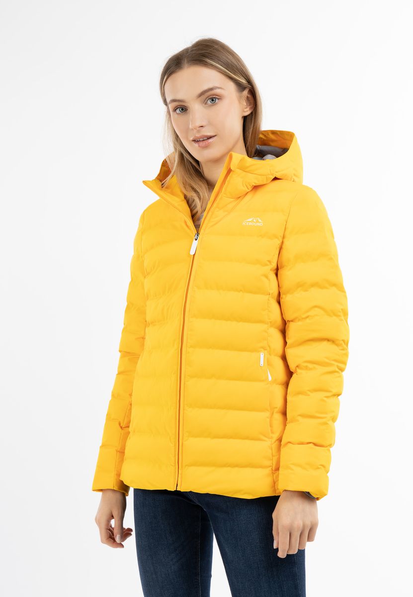 Nahtlose wetterfeste Steppjacke mit Kapuze