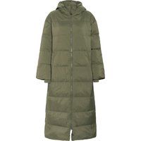 Langer Oversized Steppmantel mit Kapuze