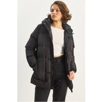 Oversize-Steppjacke mit Kapuze