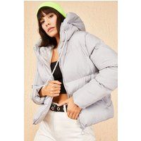Oversize Pufferjacke mit Kapuze