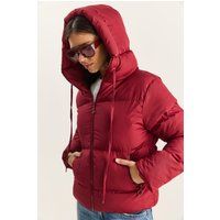 Gesteppte Pufferjacke mit Kapuze