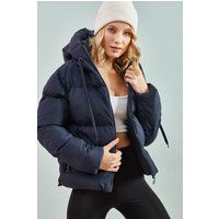 Wattierte Pufferjacke mit Kapuze