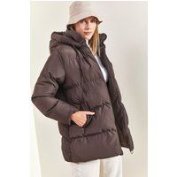 Gesteppte Pufferjacke mit Kapuze