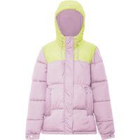 Zweifarbige Steppjacke mit Kapuze