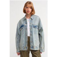 Klassische Oversize-Jeansjacke