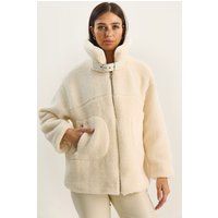 Oversized Teddy-Jacke aus Webpelz
