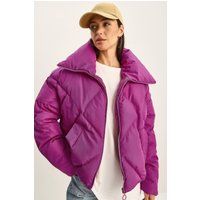 Oversized Steppjacke mit Rautenmuster