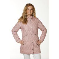 Mittellange Steppjacke mit Rautenmuster