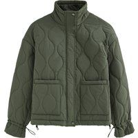 Oversize-Steppjacke mit Wellenmuster