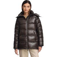 Kurze Wattierte Steppjacke mit Kapuze