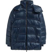 Kurze gesteppte Daunenjacke mit Kapuze