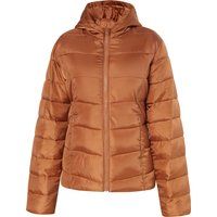 Schimmernde Steppjacke mit Kapuze