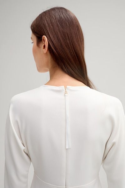 Elegantes Crepe-Midikleid mit Schlüsselloch