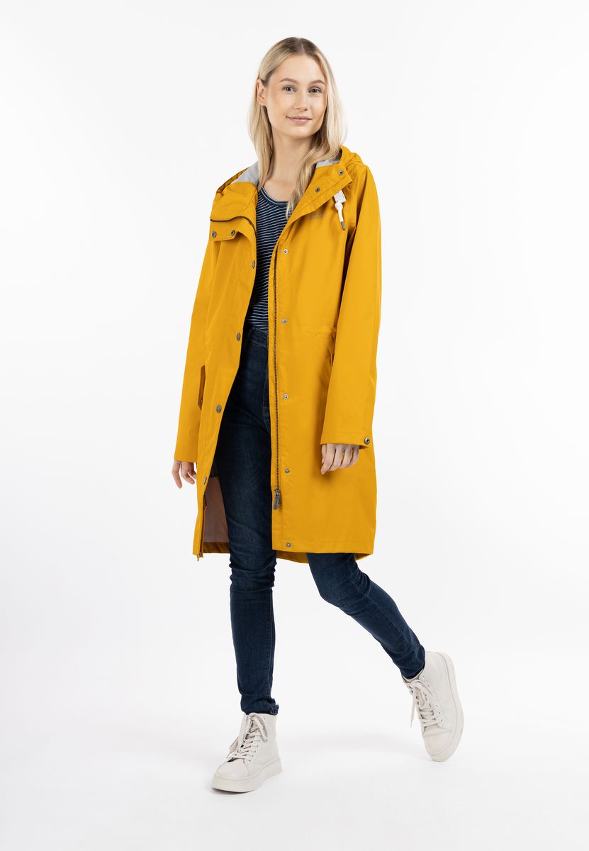 Langer Regenparka mit Kapuze