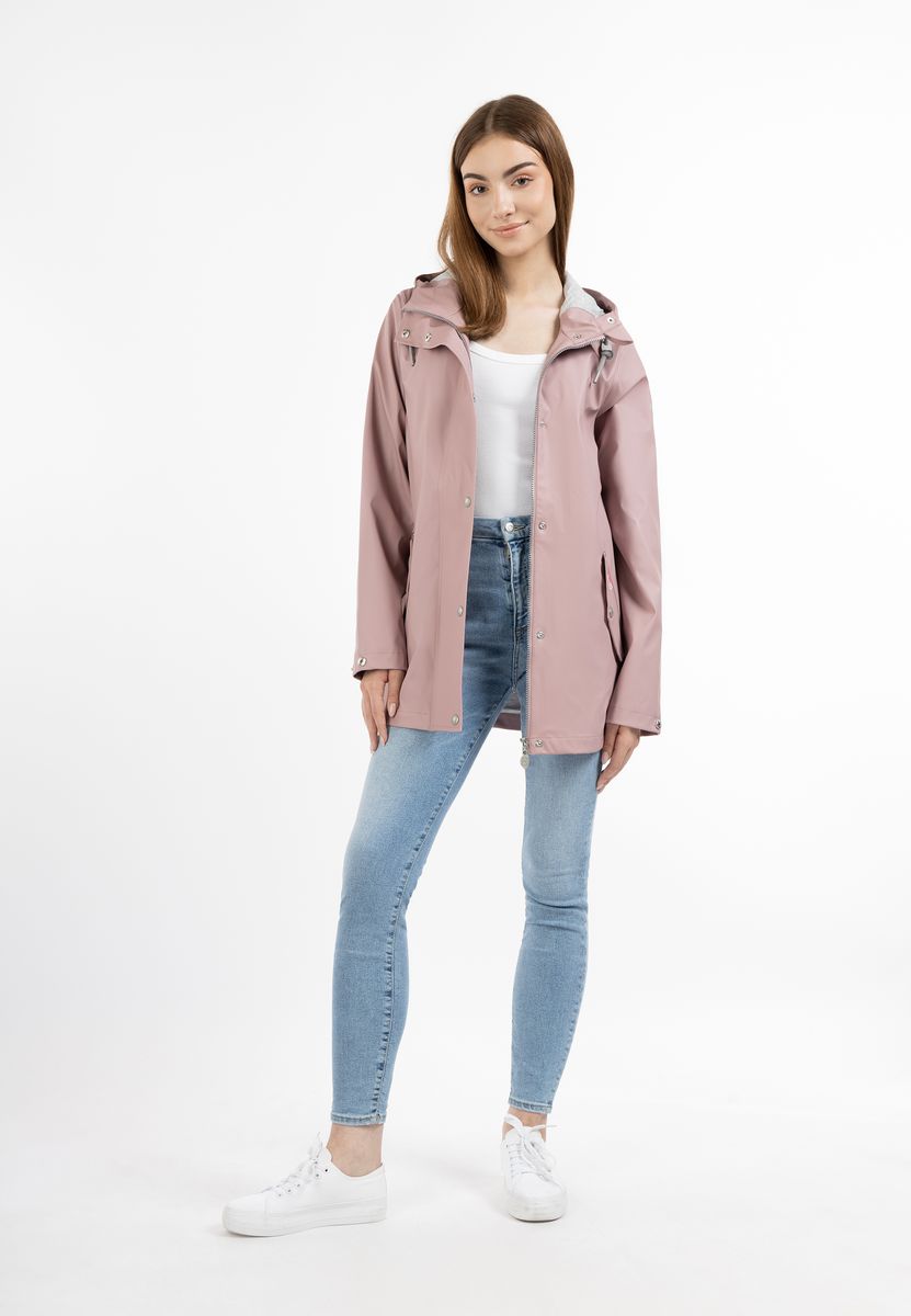 Wasserdichte Kapuzenregenjacke mit Taschen