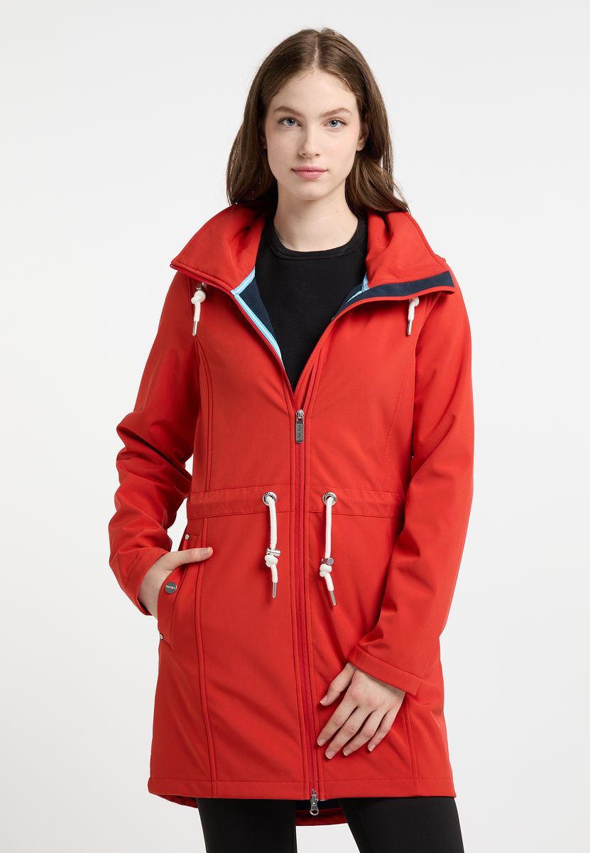 Sportlicher Mittellanger Softshell-Mantel