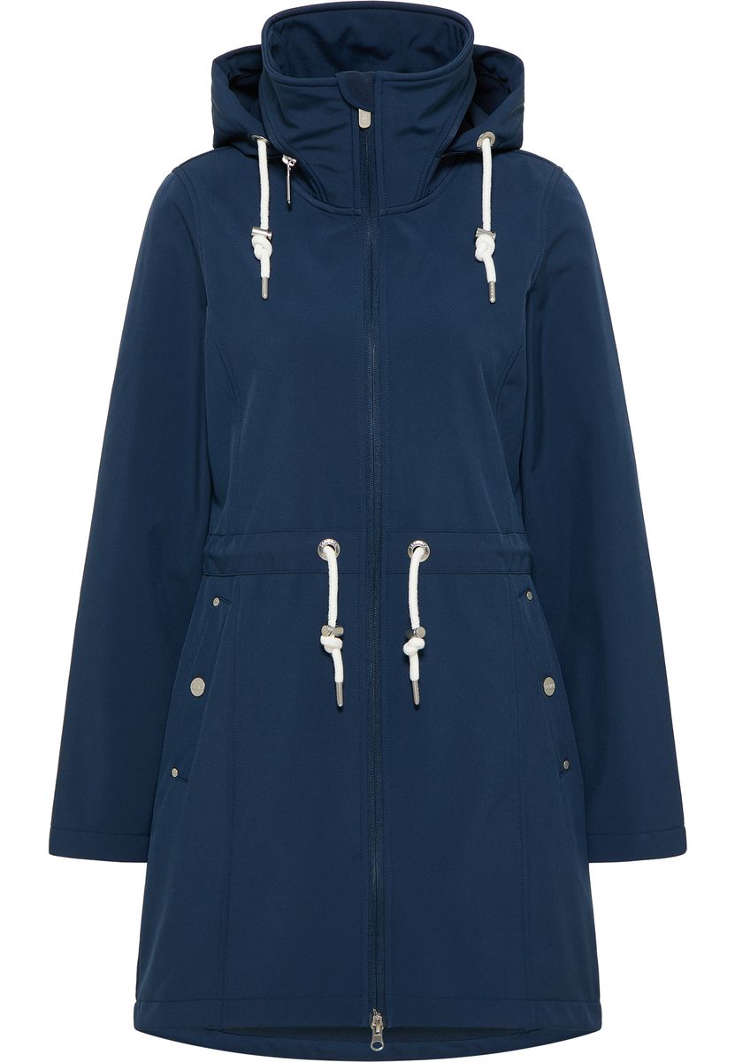 Sportlicher Softshell mit Kapuze und Kordelzug