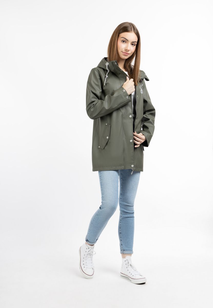 Wetterfester Regenparka mit Kapuze