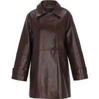 Oversize Lammleder Mantel mit Revers