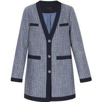 Eleganter Longmantel aus Bouclé-Strick