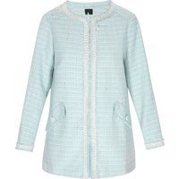 Strukturierte Glitzer-Tweed-Longjacke