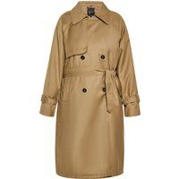 Zweireihiger Trenchcoat mit Gürtel
