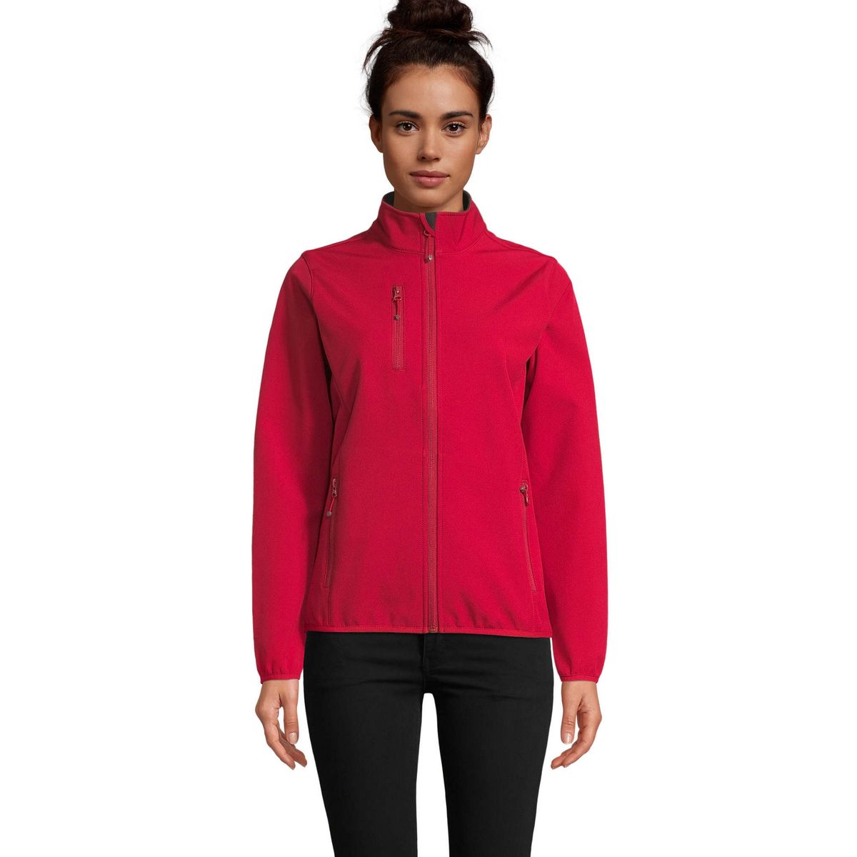 Funktionale Softshelljacke mit Stehkragen