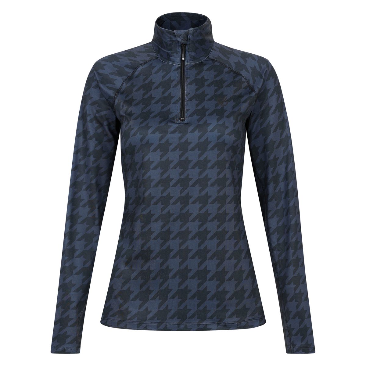 Midlayer mit Hahnentritt-Muster und Reißverschluss