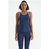 Sportliches Tanktop mit Kontrastpaspel