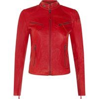 Schmal geschnittene Nappa-Leder-Bikerjacke