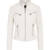 Schmal geschnittene Leder-Bikerjacke