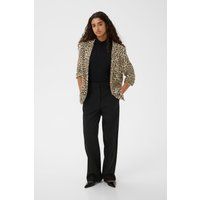 Blazer mit Leopardenmuster offener Front