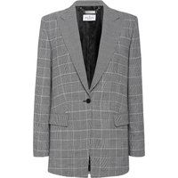 Check-Blazer mit Wappen-Verzierung