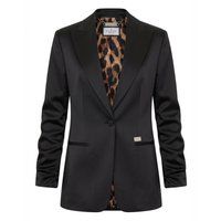 Taillierter Cady-Blazer mit Leoparden-Detail