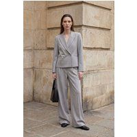 Taillierter Doppelreiher-Blazer aus Krepp