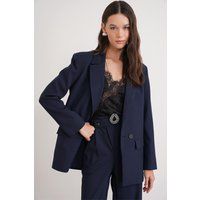 Eleganter Navy Long-Blazer