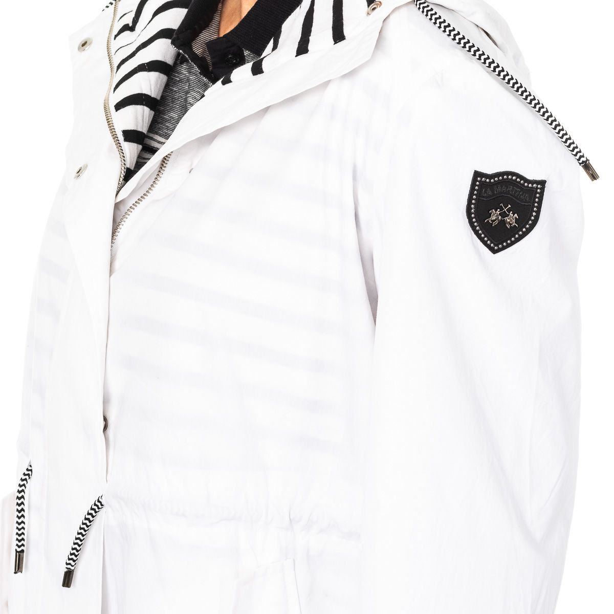 Baumwolljacke mit Kapuze und Kordelzug