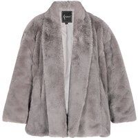 Oversize-Kunstpelzjacke mit Schalkragen