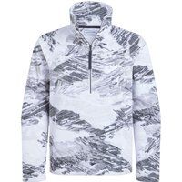 Bedruckter Fleece-Pullover mit halbem Reißverschluss