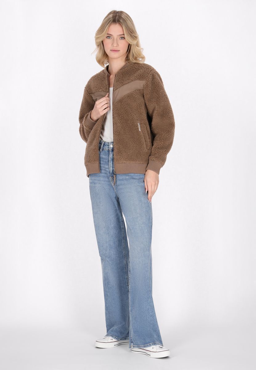 Gemütliche Teddy-Fleece Bomberjacke