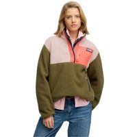 Fleece-Pullover mit Farbblock-Design